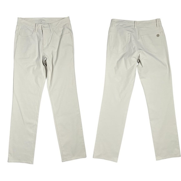 G/FORE | 5 Pocket Performance Straight Leg Pant Stone Tour Golfing SEE MEASURE - Picture 2 of 13